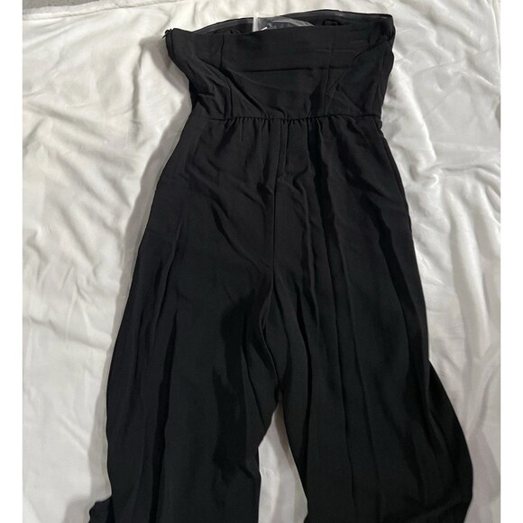 Wild Fable Women's Size Small Wide Leg Tube Strapless Bandeau Jumpsuit Black - Picture 6 of 7